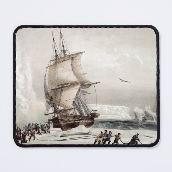 Item preview, Antartic expedition ship stuck on ice (1838) designed and sold by Vintagenaut.