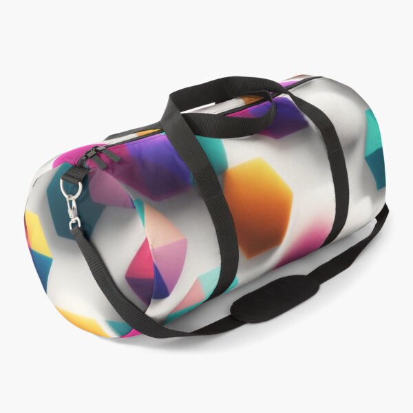 Item preview, Colorful Hexagons & Fluffy Clouds - Vibrant Abstract Art designed and sold by latelierdechris.