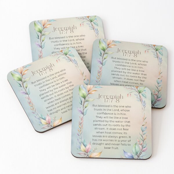 Item preview, Jeremiah 17:7-8 Christian Bible Verse Image designed and sold by Our Bible Journey.