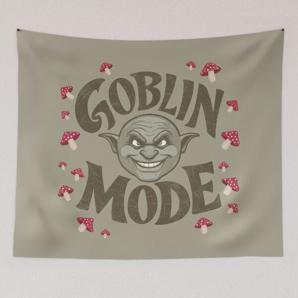 Item preview, Goblin mode - goblincore red mushrooms goblins forager foraging forest mountain designed and sold by Fantasy Cache.