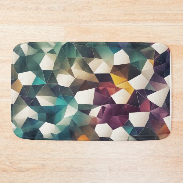 Item preview, Abstract Geometric Mosaic - Colorful Polygon Pattern designed and sold by latelierdechris.