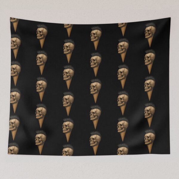 Item preview, Realistic Punk Skull in an Ice Cream Cone designed and sold by LaNadaYFundante.