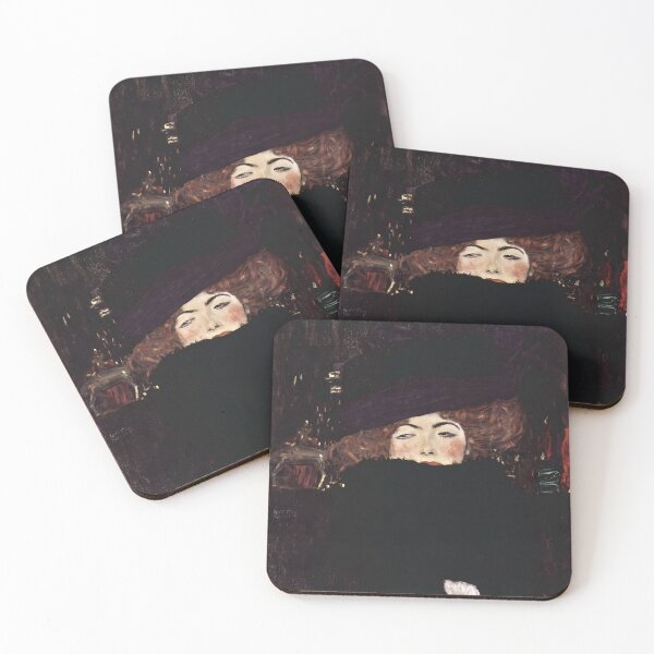 Item preview, Dame mit Hut und Federboa Klimt portrait designed and sold by EmeraldeaArt.