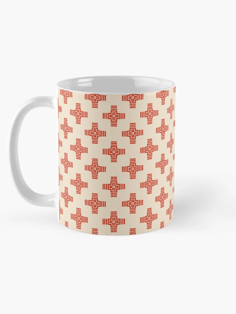 Thumbnail 5 of 6, Coffee Mug, Geometric Cross Pattern designed and sold by Patternfluent.