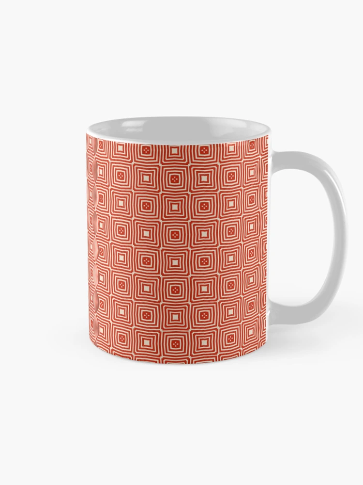 Thumbnail 3 of 6, Coffee Mug, Concentric Square Geometric Pattern designed and sold by Patternfluent.
