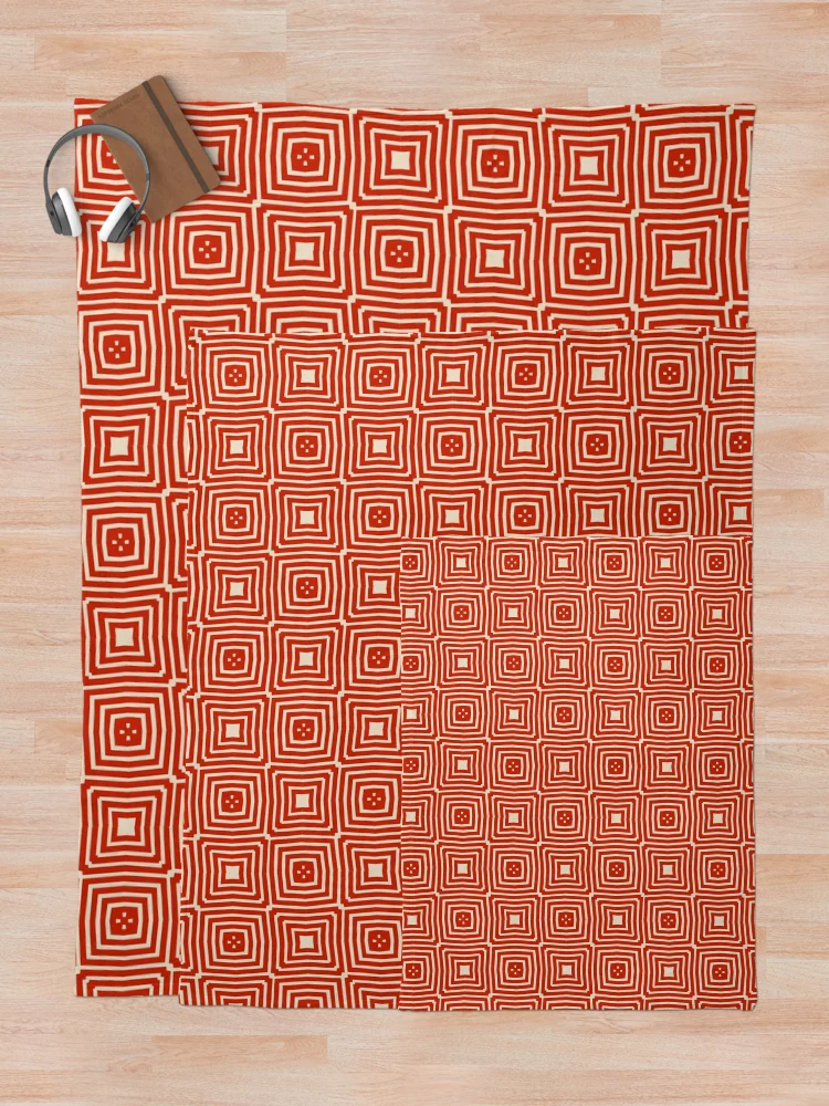 Thumbnail 5 of 6, Throw Blanket, Concentric Square Geometric Pattern designed and sold by Patternfluent.