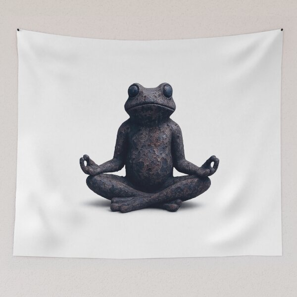 Item preview, Timeless frog meditation, minimalist designed and sold by BRIGHTLOOKS.