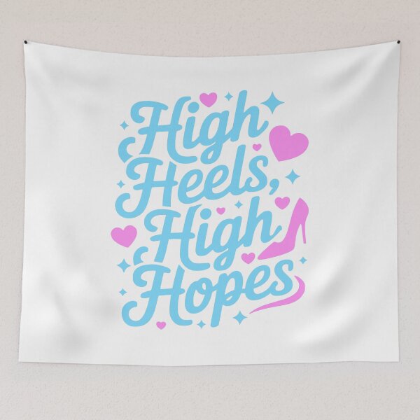 Item preview, High Heels High Hopes! Pink And Blue Girly designed and sold by PMCreative.