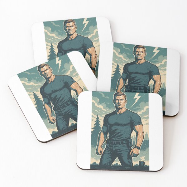 Item preview, Alan Ritchson - Brooding Hero in the Storm designed and sold by PosiPrints.