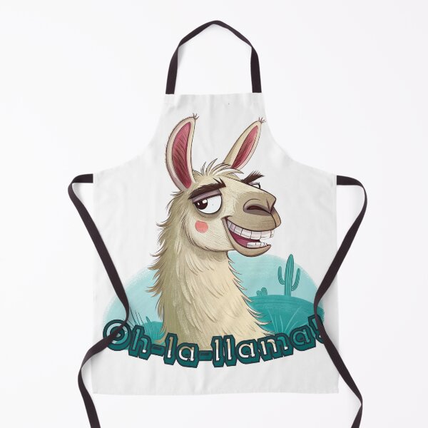 Item preview, Funny Oh-la-llama Cartoon Llama Smiling Meme Design designed and sold by ArtiQreate.
