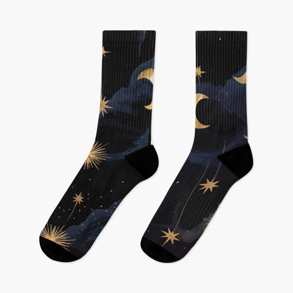 Item preview, Celestial stars and moons at night designed and sold by Ketique.