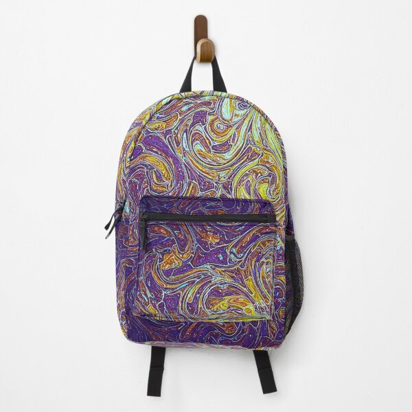 Item preview, Violet and Gold Abstract Swirls - Energetic and Mystical Design designed and sold by G-A-D-U.