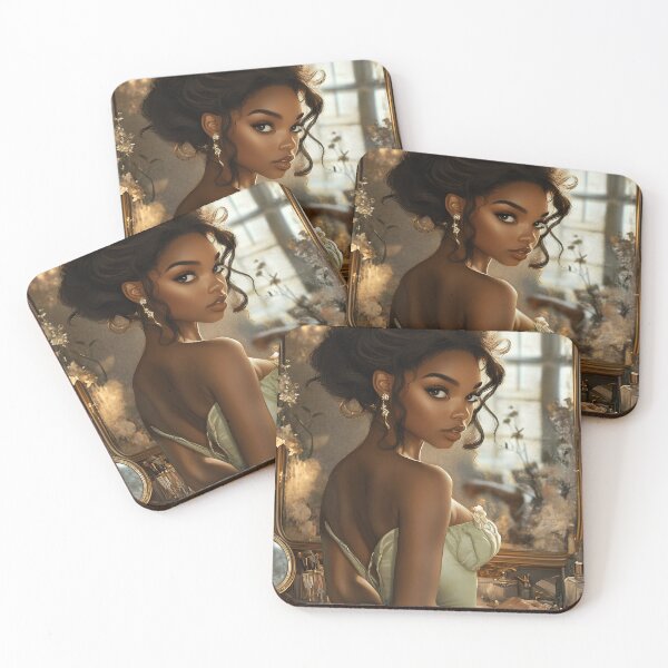 Item preview, Princess Tiana at the Mirror designed and sold by Jaspersdigitalart.