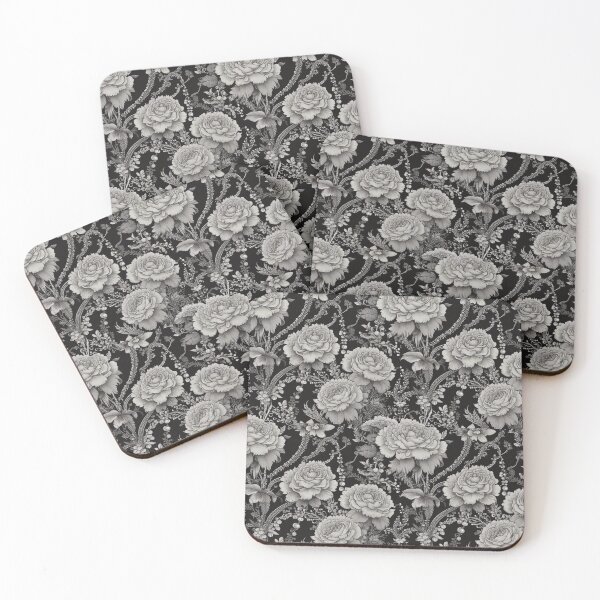 Item preview, Black flowers on a rough background designed and sold by Refinret.