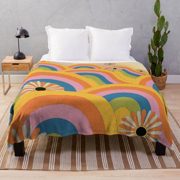 Item preview, Retro floral waves in the sun designed and sold by Ketique.