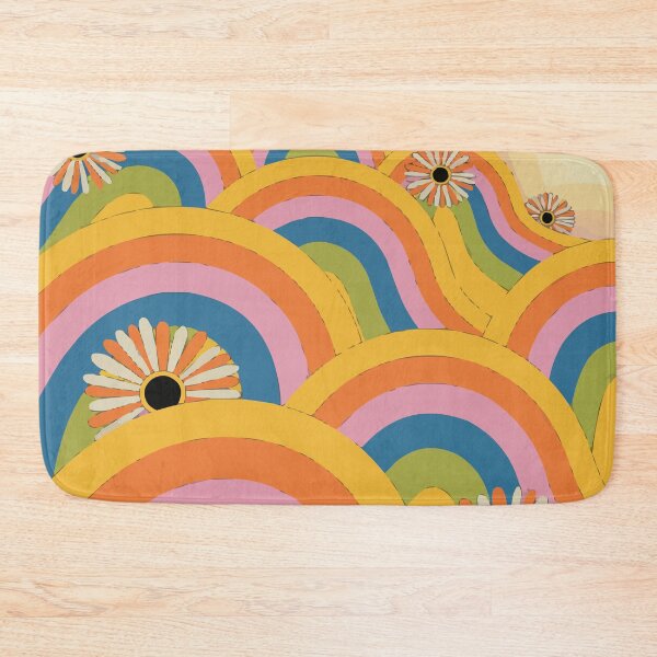 Item preview, Retro floral waves in the sun designed and sold by Ketique.