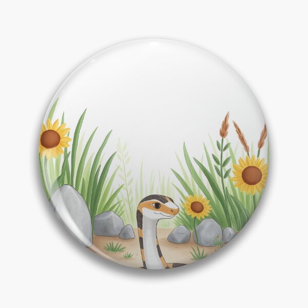 Item preview, Adorable snake among sunflowers watercolor illustration designed and sold by EmeraldeaArt.