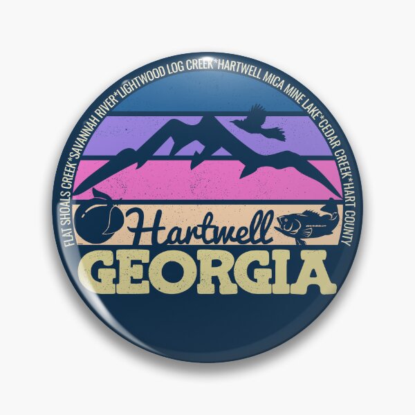 Item preview, Hartwell Georgia Sunset Retro Vintage Local Pride Logo designed and sold by CRHPOD20.