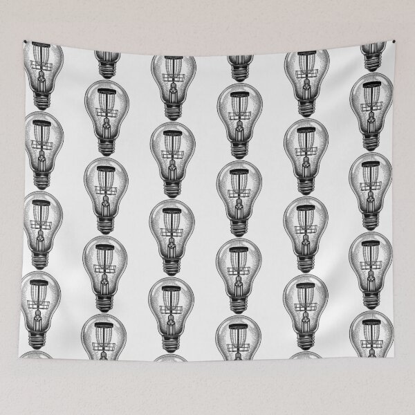 Item preview, Disc Golf Player Light Bulb Basket Good Idea Golfer designed and sold by GrandeDuc.