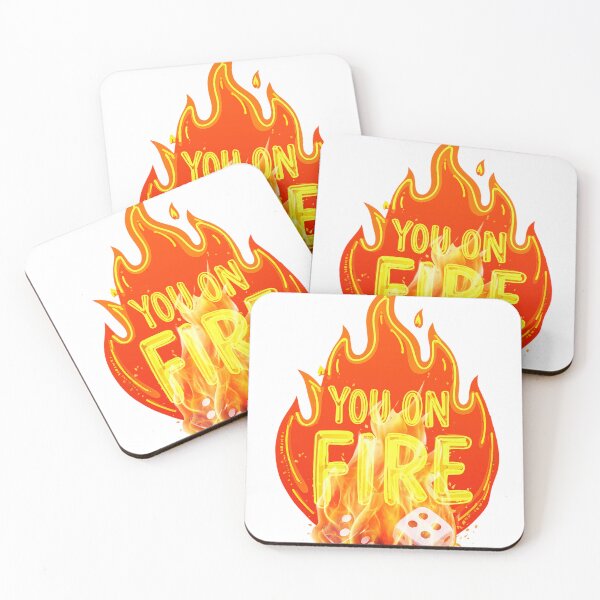 Item preview, ou Are On Fire – Motivational Dice Flame Tee designed and sold by Prithbyshop.