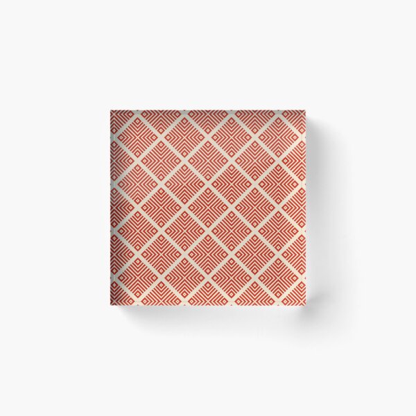 Item preview, Striped Geometric Diamond Tile designed and sold by Patternfluent.
