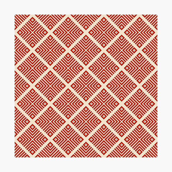 Item preview, Striped Geometric Diamond Tile designed and sold by Patternfluent.