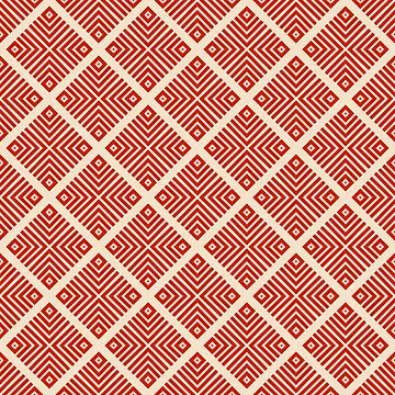 Artwork thumbnail, Striped Geometric Diamond Tile by Patternfluent