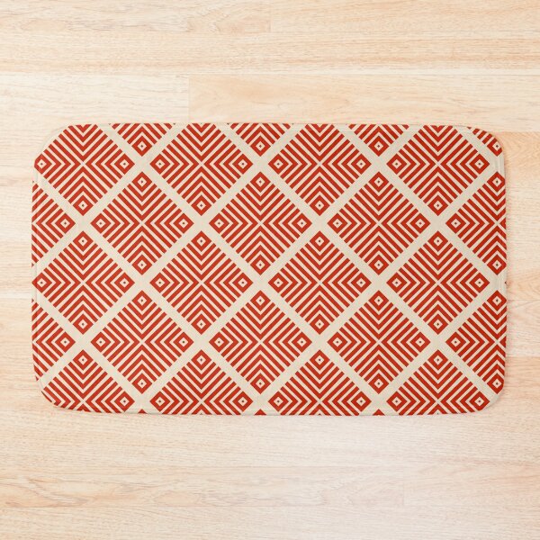 Item preview, Striped Geometric Diamond Tile designed and sold by Patternfluent.