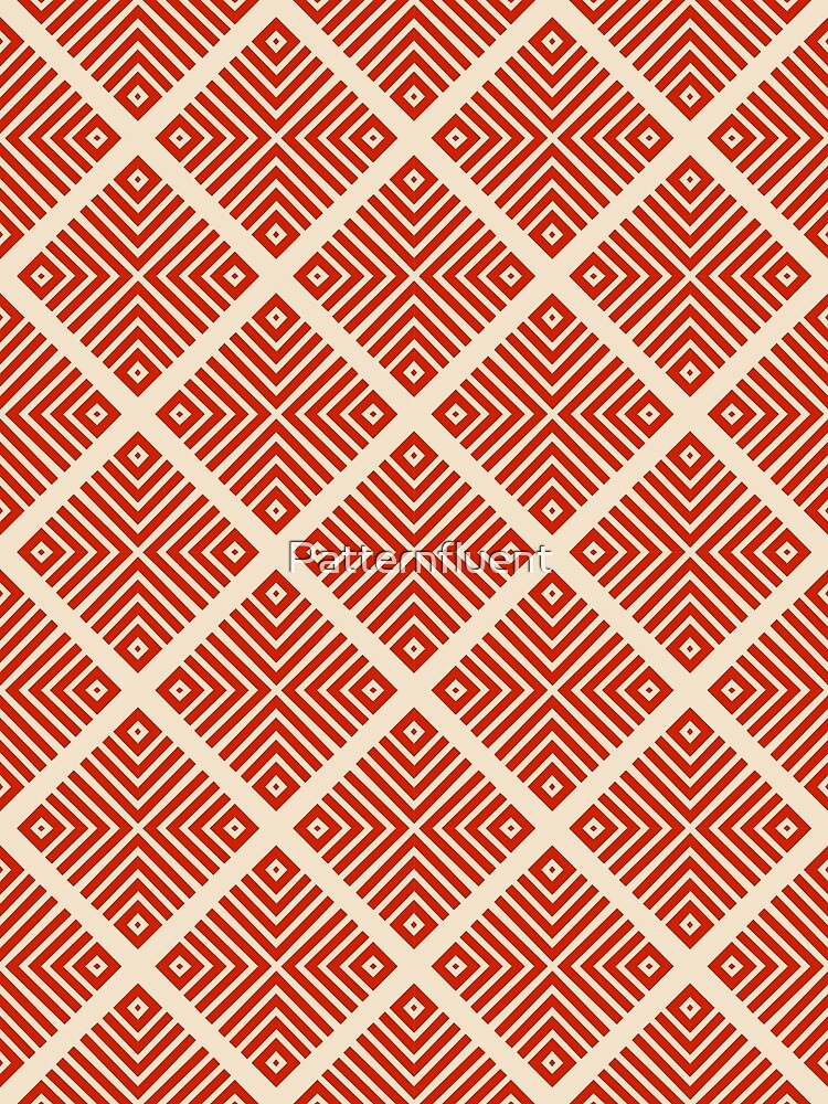 Thumbnail 3 of 3, Scarf, Striped Geometric Diamond Tile designed and sold by Patternfluent.