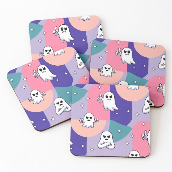 Item preview, Grumpy Ghosts Pattern – Pastel Disapproval Aesthetic designed and sold by PPCretorth.