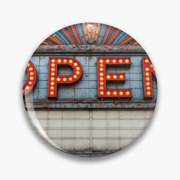 Item preview, Vintage Marquee Sign with Illuminated Open Text and Art Deco Design designed and sold by Creative88Art.