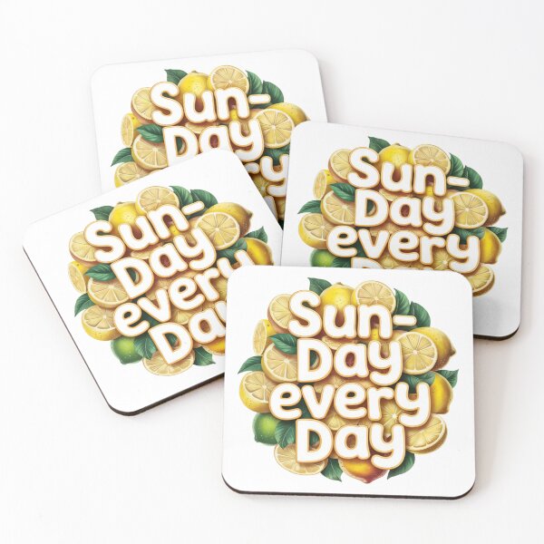 Item preview, Bold Sun Day Every Day Text with Lemons on Black Background designed and sold by Creative88Art.