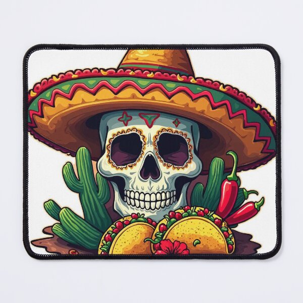 Item preview, Tacos and Skulls – Mexican Flavor and Tradition designed and sold by Naau.us.
