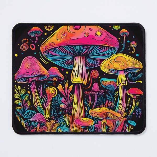 Item preview, Psychedelic Mushroom Forest - Neon Fungi Wonderland Art designed and sold by Kollibri.