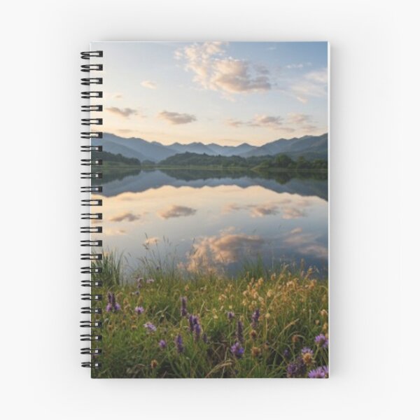 Item preview, Lakeview with Lavender Flowers designed and sold by UnlockKnowledge.
