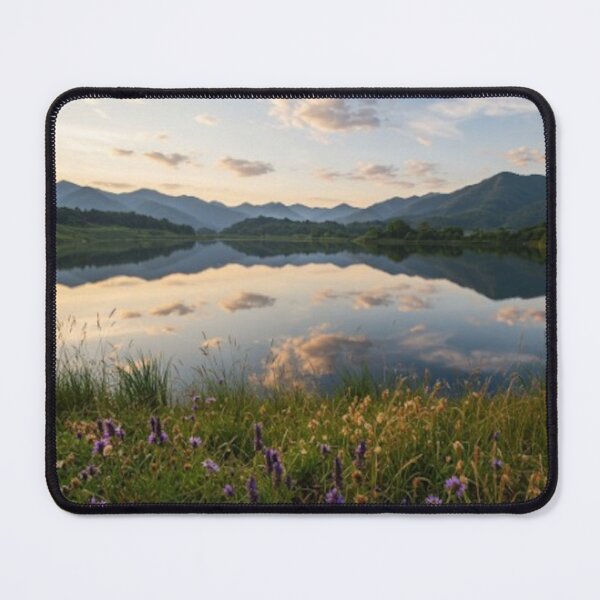 Item preview, Lakeview with Lavender Flowers designed and sold by UnlockKnowledge.
