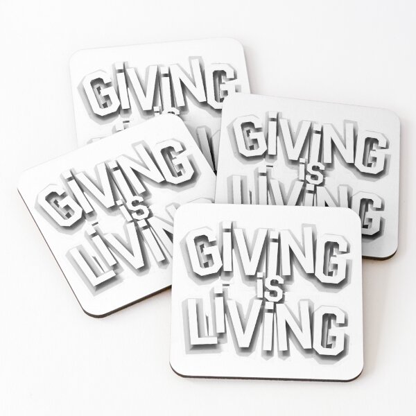 Item preview, Three Dimensional Text Design with 'GIVING IS LIVING' Message designed and sold by Creative88Art.
