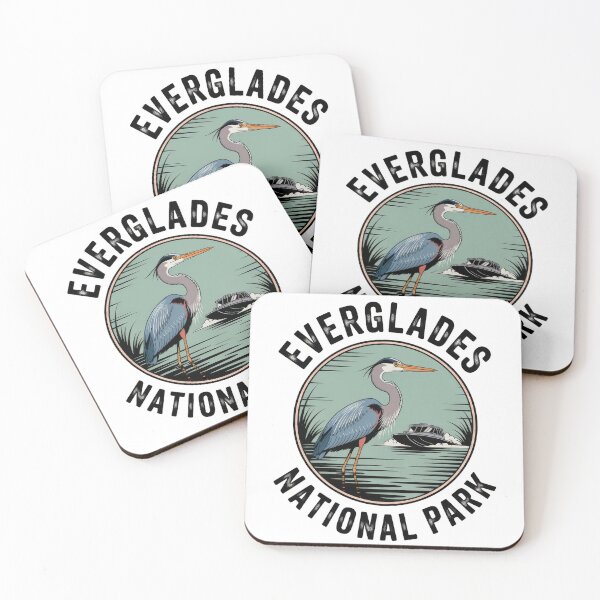 Item preview, Everglades National Park Retro Vintage Design with Heron and Airboat designed and sold by pod24.