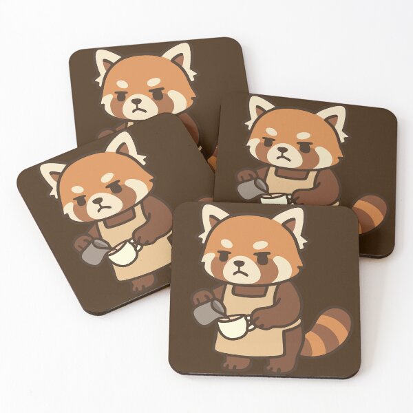 Aperçu de l'œuvre Barista Panda Rouge créée et vendue par Melnick's Designs.
