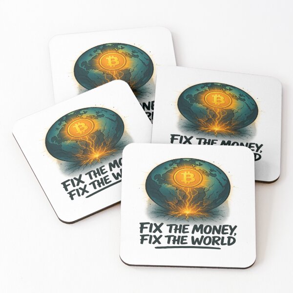 Item preview, Fix the Money, Fix the World – Bitcoin Hope Design designed and sold by BitcoinShortz.