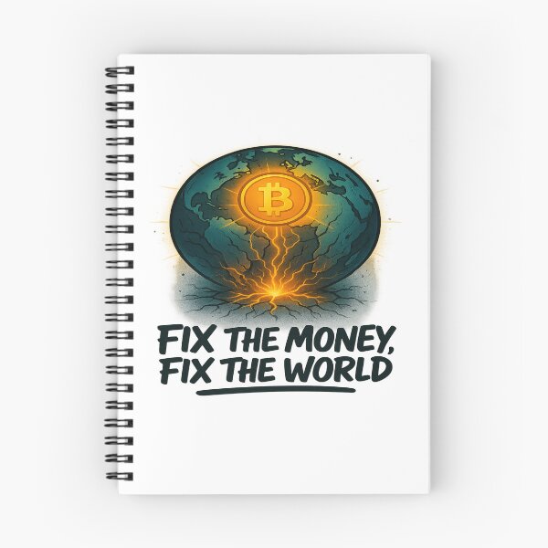 Item preview, Fix the Money, Fix the World – Bitcoin Hope Design designed and sold by BitcoinShortz.