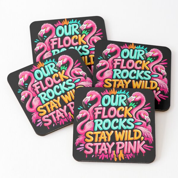 Item preview, Our Flock Rocks Stay Wild Stay Pink designed and sold by Amanda's Factory.