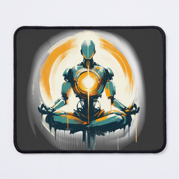 Item preview, Enlightened Robot Meditation designed and sold by Slick-Waffles.