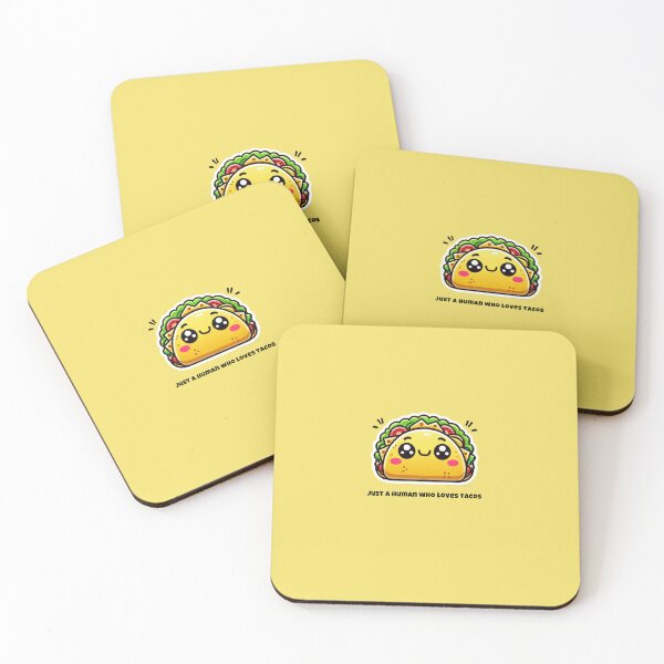 Item preview, Just a Human Who Loves Tacos – Cute Minimal Taco Quote designed and sold by SoftEmotion.