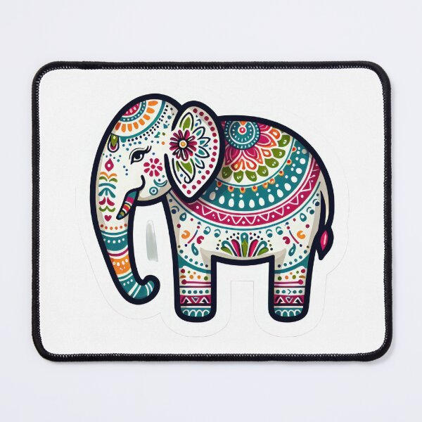 Item preview,  boho colored elephant Indian floral sticker ,boho style,Bohemian,Bloom Boom,Spring,ethnic designed and sold by Expressions-Sel.
