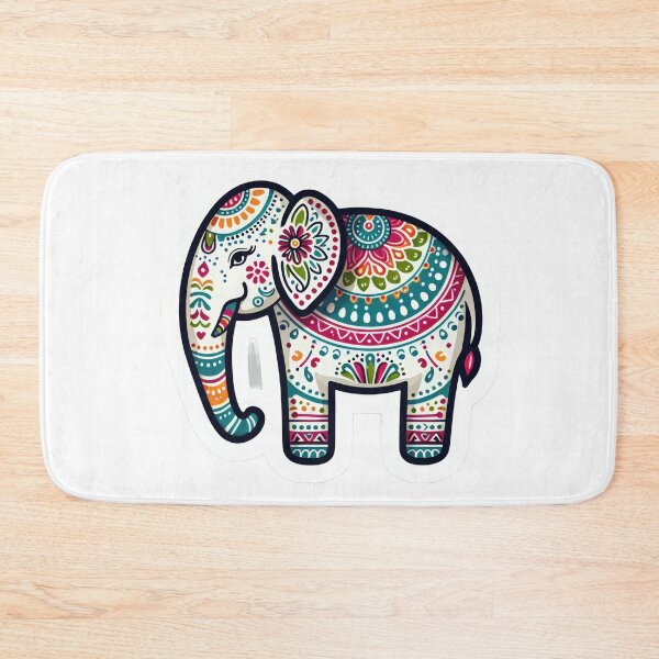 Item preview,  boho colored elephant Indian floral sticker ,boho style,Bohemian,Bloom Boom,Spring,ethnic designed and sold by Expressions-Sel.