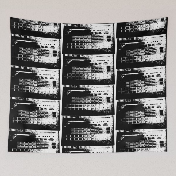 Item preview, X5 drum machine 2 - white on black xerox art designed and sold by kanakeen.