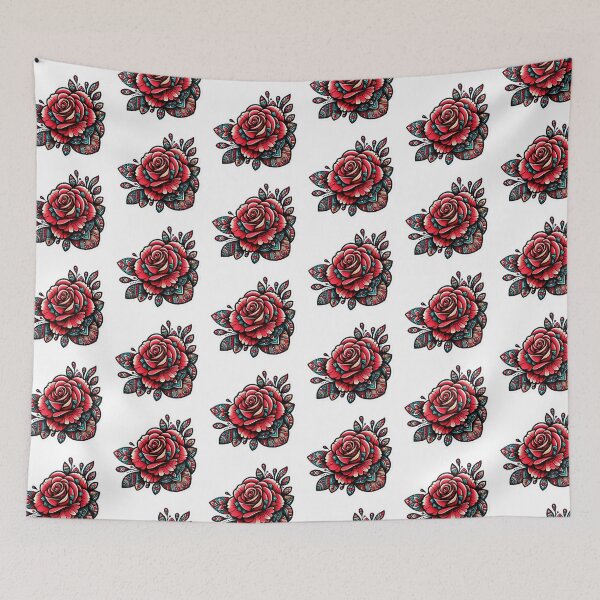 Item preview,  boho colored red rose bohemian floral sticker ,boho style,Bohemian,Bloom Boom,Spring,ethnic designed and sold by Expressions-Sel.