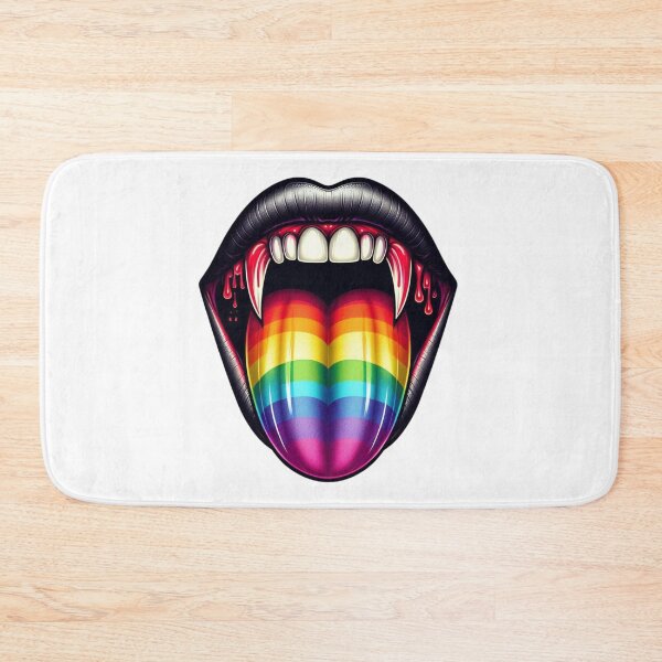 Item preview, Vampire Mouth Rainbow Tongue Black Lips designed and sold by Suborbital Sundries.
