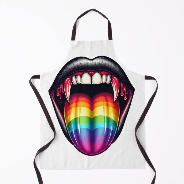 Item preview, Vampire Mouth Rainbow Tongue Black Lips designed and sold by Suborbital Sundries.